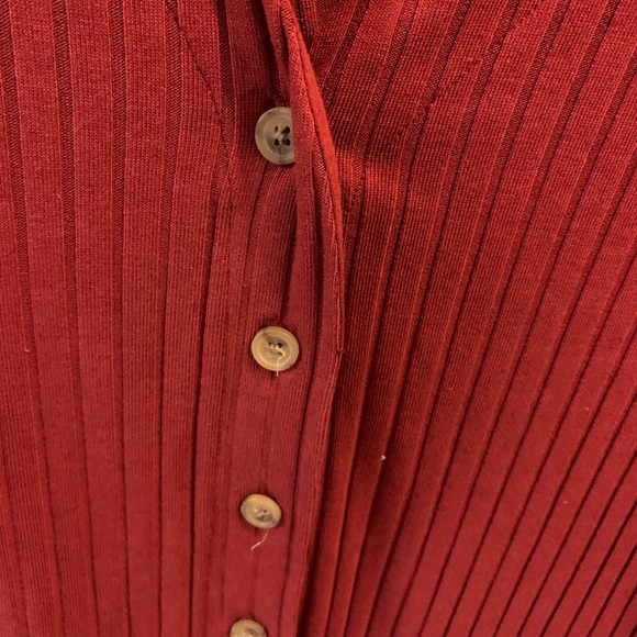 Old Navy Button Down Sweater Dress Red XL - Picture 3 of 7
